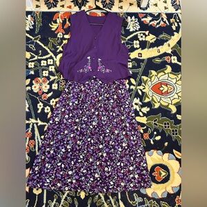 Vintage Southern Lady Purple 2 Piece Set Size 6